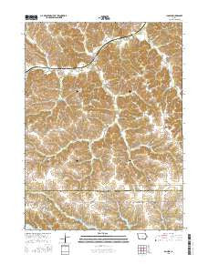 Iconium Iowa Current topographic map, 1:24000 scale, 7.5 X 7.5 Minute, Year 2015