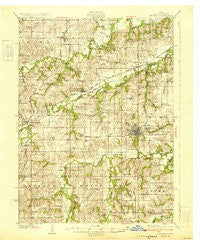 Indianola Iowa Historical topographic map, 1:62500 scale, 15 X 15 Minute, Year 1931