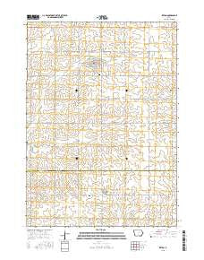 Ireton Iowa Current topographic map, 1:24000 scale, 7.5 X 7.5 Minute, Year 2015