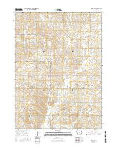 Ireton SW Iowa Current topographic map, 1:24000 scale, 7.5 X 7.5 Minute, Year 2015