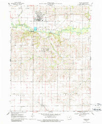 Kalona Iowa Historical topographic map, 1:24000 scale, 7.5 X 7.5 Minute, Year 1969