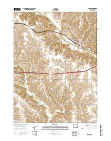 Kellogg Iowa Current topographic map, 1:24000 scale, 7.5 X 7.5 Minute, Year 2015