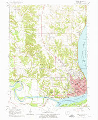 Keokuk Iowa Historical topographic map, 1:24000 scale, 7.5 X 7.5 Minute, Year 1964