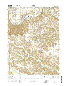 Keosauqua Iowa Current topographic map, 1:24000 scale, 7.5 X 7.5 Minute, Year 2015