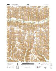 Keswick Iowa Current topographic map, 1:24000 scale, 7.5 X 7.5 Minute, Year 2015