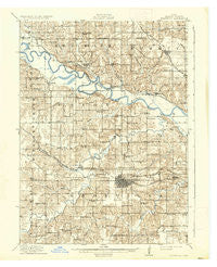 Knoxville Iowa Historical topographic map, 1:62500 scale, 15 X 15 Minute, Year 1912