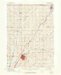 Le Mars Iowa Historical topographic map, 1:62500 scale, 15 X 15 Minute, Year 1962
