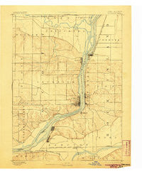 Leclaire Iowa Historical topographic map, 1:62500 scale, 15 X 15 Minute, Year 1893