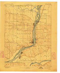 Leclaire Iowa Historical topographic map, 1:62500 scale, 15 X 15 Minute, Year 1893
