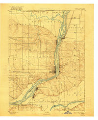 Leclaire Iowa Historical topographic map, 1:62500 scale, 15 X 15 Minute, Year 1893