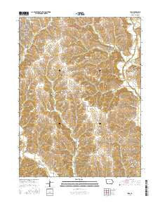 Leon Iowa Current topographic map, 1:24000 scale, 7.5 X 7.5 Minute, Year 2015