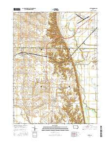 Letts Iowa Current topographic map, 1:24000 scale, 7.5 X 7.5 Minute, Year 2015