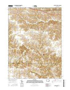 Lockridge West Iowa Current topographic map, 1:24000 scale, 7.5 X 7.5 Minute, Year 2015
