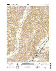 Logan Iowa Current topographic map, 1:24000 scale, 7.5 X 7.5 Minute, Year 2015