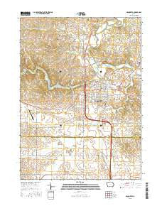 Maquoketa Iowa Current topographic map, 1:24000 scale, 7.5 X 7.5 Minute, Year 2015