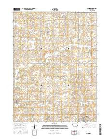 Massena Iowa Current topographic map, 1:24000 scale, 7.5 X 7.5 Minute, Year 2015