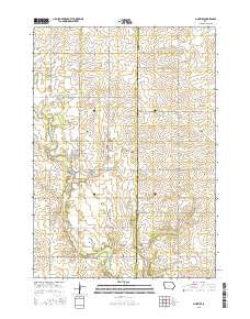 McIntire Iowa Current topographic map, 1:24000 scale, 7.5 X 7.5 Minute, Year 2015