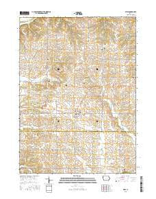 Miles Iowa Current topographic map, 1:24000 scale, 7.5 X 7.5 Minute, Year 2015
