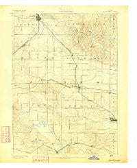 Monticello Iowa Historical topographic map, 1:62500 scale, 15 X 15 Minute, Year 1891