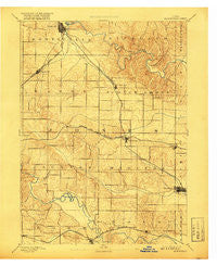 Monticello Iowa Historical topographic map, 1:62500 scale, 15 X 15 Minute, Year 1891