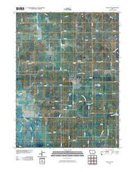 Moulton Iowa Historical topographic map, 1:24000 scale, 7.5 X 7.5 Minute, Year 2010