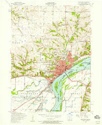 Muscatine Iowa Historical topographic map, 1:24000 scale, 7.5 X 7.5 Minute, Year 1953