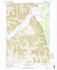 New Albin Iowa Historical topographic map, 1:24000 scale, 7.5 X 7.5 Minute, Year 1968