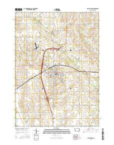 New Hampton Iowa Current topographic map, 1:24000 scale, 7.5 X 7.5 Minute, Year 2015