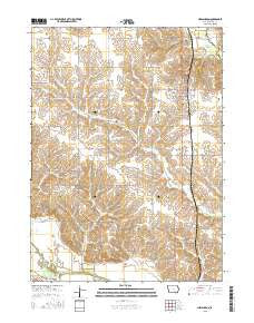 New Sharon Iowa Current topographic map, 1:24000 scale, 7.5 X 7.5 Minute, Year 2015