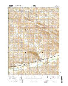 Newhall Iowa Current topographic map, 1:24000 scale, 7.5 X 7.5 Minute, Year 2015