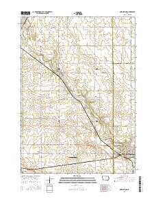 Nora Springs Iowa Current topographic map, 1:24000 scale, 7.5 X 7.5 Minute, Year 2015