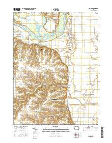 Oakville Iowa Current topographic map, 1:24000 scale, 7.5 X 7.5 Minute, Year 2015