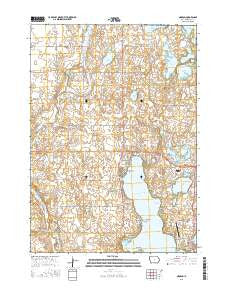 Okoboji Iowa Current topographic map, 1:24000 scale, 7.5 X 7.5 Minute, Year 2015