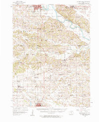 Ottumwa South Iowa Historical topographic map, 1:62500 scale, 15 X 15 Minute, Year 1956