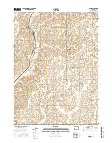 Panama Iowa Current topographic map, 1:24000 scale, 7.5 X 7.5 Minute, Year 2015