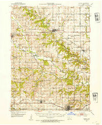 Panora Iowa Historical topographic map, 1:62500 scale, 15 X 15 Minute, Year 1952