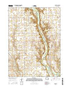 Panther Iowa Current topographic map, 1:24000 scale, 7.5 X 7.5 Minute, Year 2015