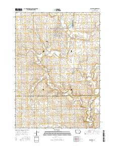 Paullina Iowa Current topographic map, 1:24000 scale, 7.5 X 7.5 Minute, Year 2015
