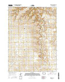 Peterson SE Iowa Current topographic map, 1:24000 scale, 7.5 X 7.5 Minute, Year 2015