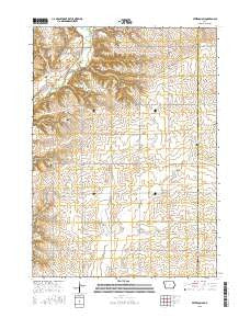 Peterson SW Iowa Current topographic map, 1:24000 scale, 7.5 X 7.5 Minute, Year 2015