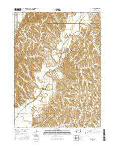 Pisgah Iowa Current topographic map, 1:24000 scale, 7.5 X 7.5 Minute, Year 2015