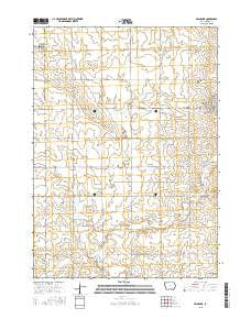 Primghar Iowa Current topographic map, 1:24000 scale, 7.5 X 7.5 Minute, Year 2015