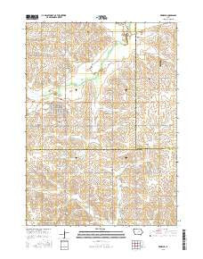 Reinbeck Iowa Current topographic map, 1:24000 scale, 7.5 X 7.5 Minute, Year 2015