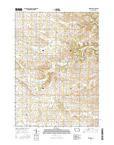 Ridgeway Iowa Current topographic map, 1:24000 scale, 7.5 X 7.5 Minute, Year 2015
