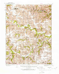 Russell Iowa Historical topographic map, 1:62500 scale, 15 X 15 Minute, Year 1935