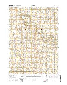 Seneca Iowa Current topographic map, 1:24000 scale, 7.5 X 7.5 Minute, Year 2015