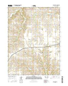 Seymour West Iowa Current topographic map, 1:24000 scale, 7.5 X 7.5 Minute, Year 2015