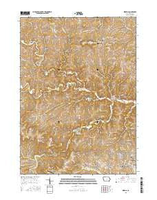 Sherrill Iowa Current topographic map, 1:24000 scale, 7.5 X 7.5 Minute, Year 2015