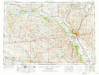 Sioux City Iowa Historical topographic map, 1:250000 scale, 1 X 2 Degree, Year 1955