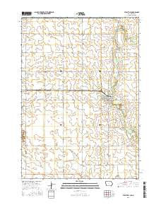 Stacyville Iowa Current topographic map, 1:24000 scale, 7.5 X 7.5 Minute, Year 2015